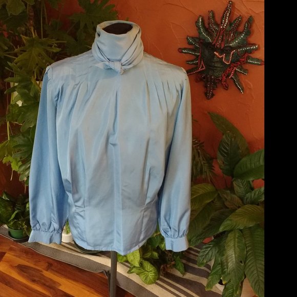 Vintage handmade blue blouse - Picture 1 of 5